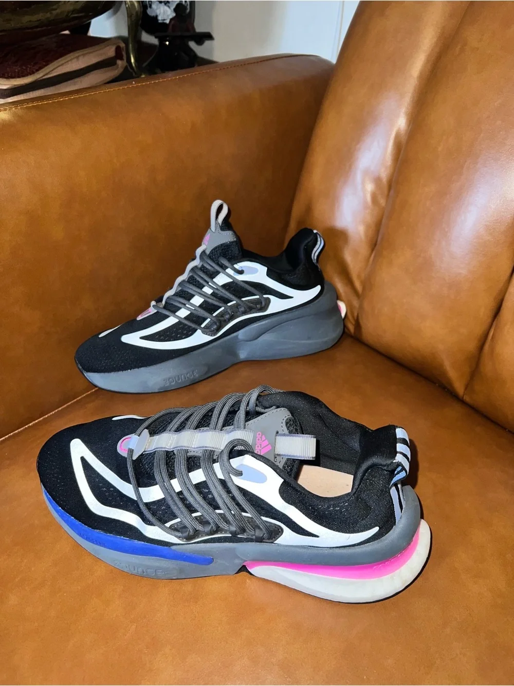 adidas AlphaBoost V1 'Black Blue Fuchsia' men’s size 8